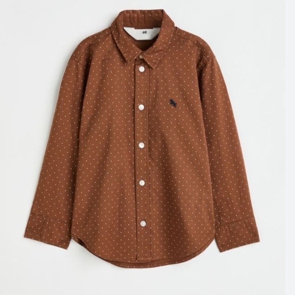 Toddler H&M Brown Polka Dot Shirt